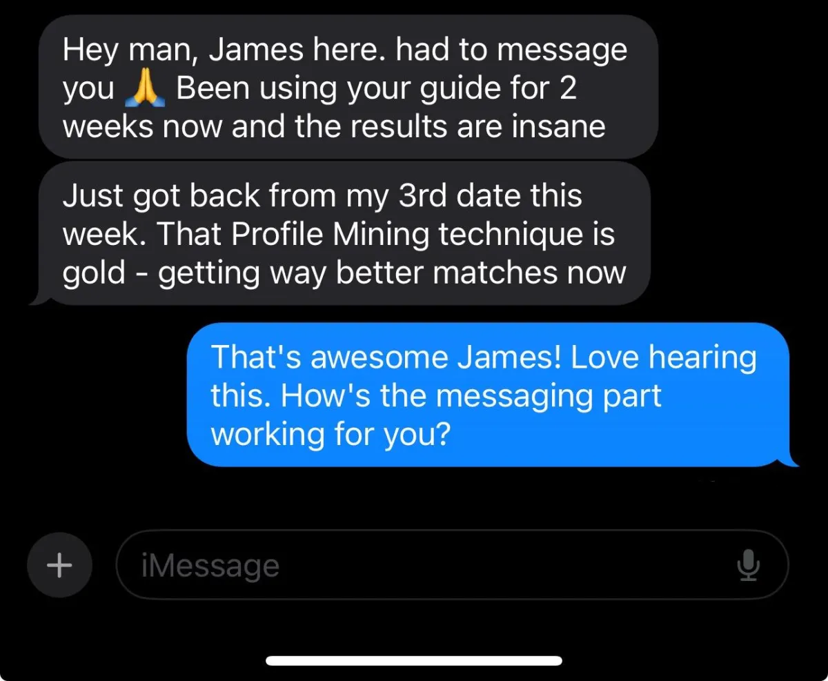 Screenshot of a message from a reader